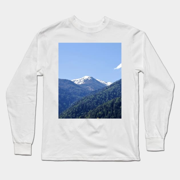 Italian Alps Latsch Long Sleeve T-Shirt by EloiseART